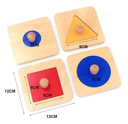 Premium Wooden Geometric Puzzles (4 in a set)